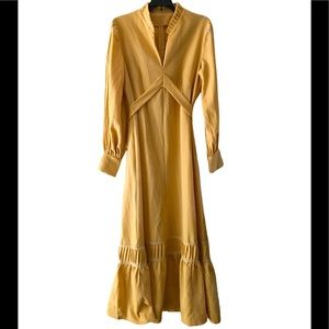 Handmade vintage yellow prairie dress